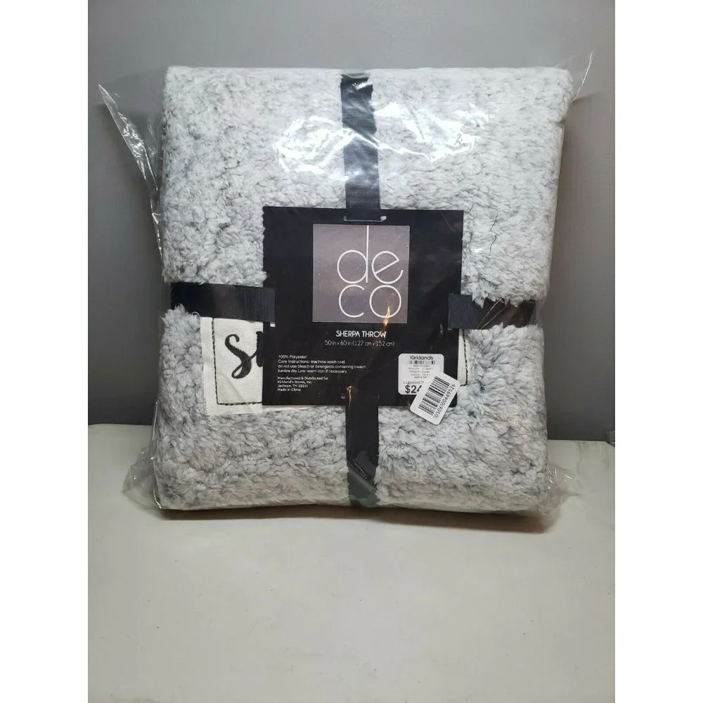 Snuggle Sentiment Light Sherpa Throw.
